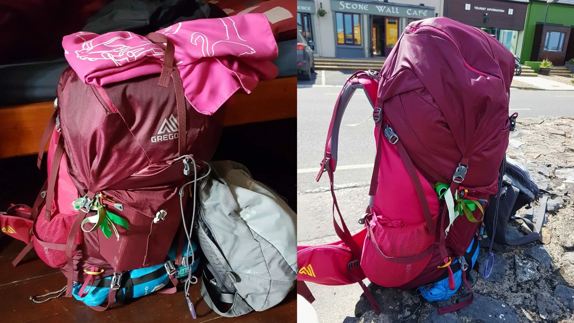 Sac à dos rouge et rose