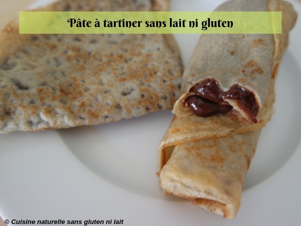 Crêpes vegan et sans gluten avec pâte à tartiner noisette chocolat maison