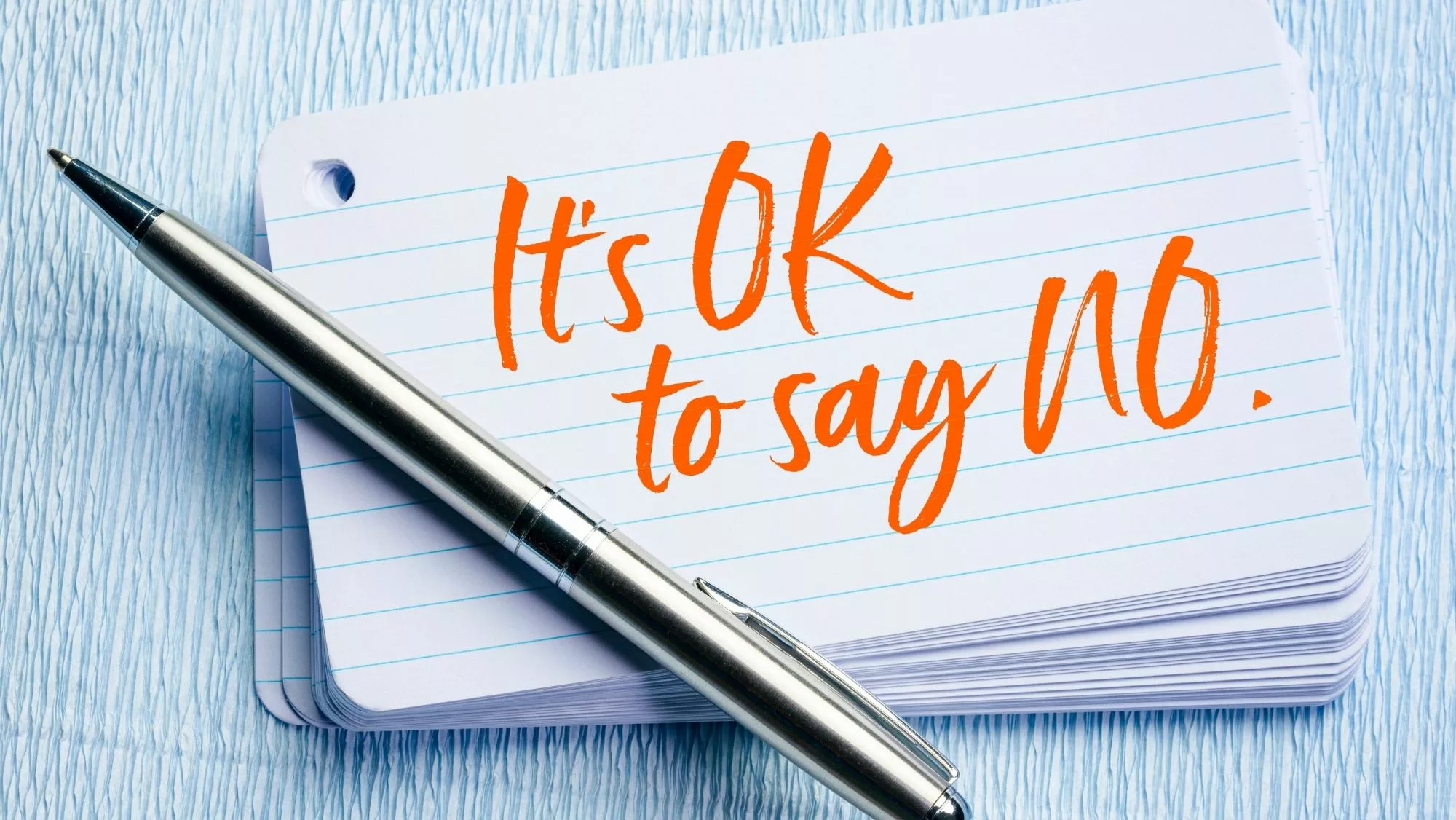 It's ok to say no avec un stylo