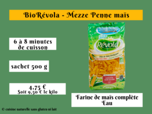 Biorevola mezze penne sans gluten