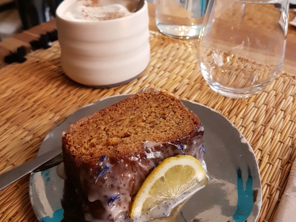 Gâteau sans gluten vegan citron et gelée