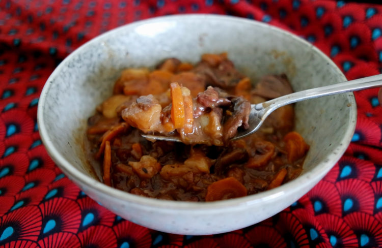 Bol Bourguignon sans viande protéines de soja et carottes