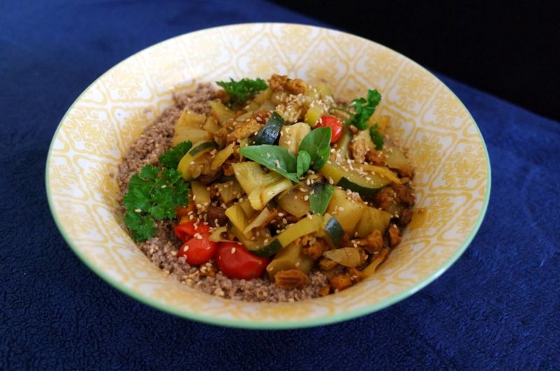 Couscous vegan et sans gluten et légumes au Vitaliseur