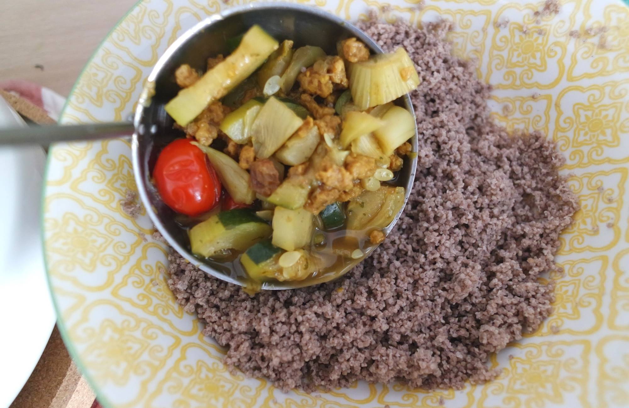 Louche de légumes avec couscous de sarrasin sans gluten