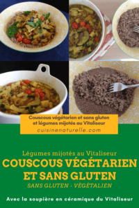 Couscous végétarien et sans gluten infographie Pinterest