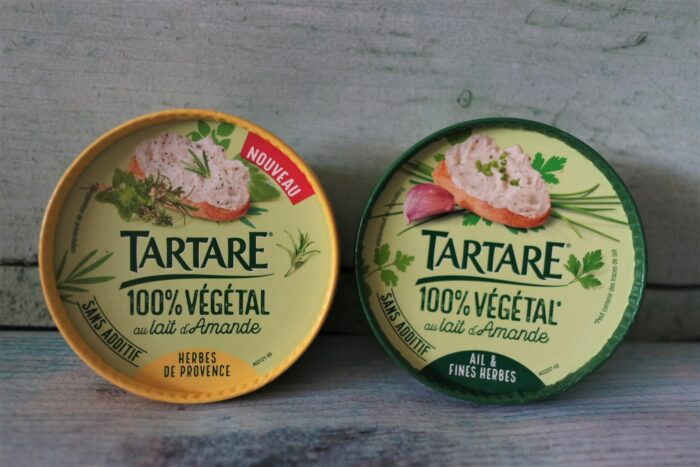 Packaging Tartare 100% végétal au lait d'amande herbes de Provence et ail & fines herbes