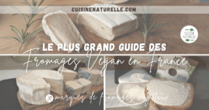 Infographie publication Facebook le plus grand guide des fromages vegan vendus en France