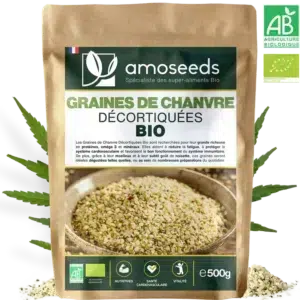 Graines de chanvre bio en sachet Amoseeds