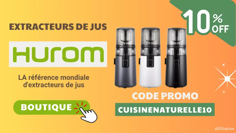 Bannière publicitaire HUROM CODE PROMO CUISINENATURELLE10
