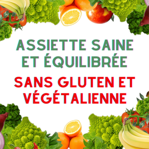 Modèle d'Assiette Équilibrée Végétalienne et sans gluten cuisine naturelle