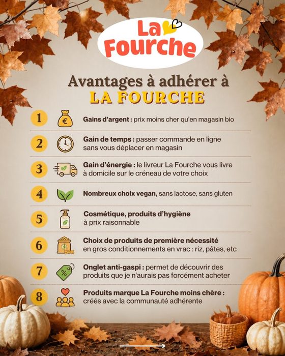 Avantages d'adhérer à La Fourche