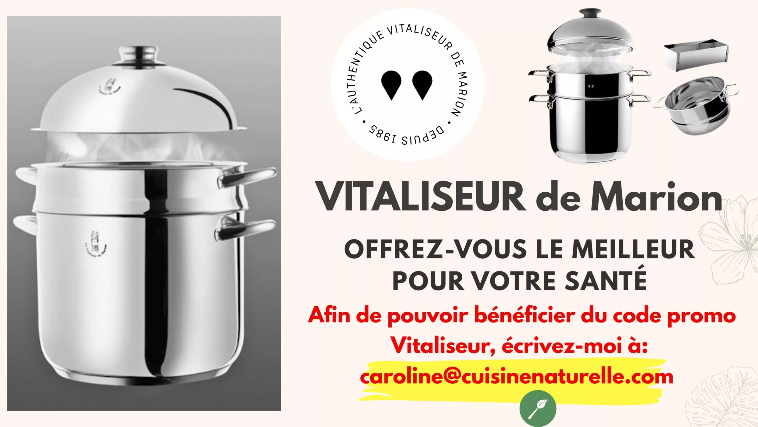 Demandez votre code promo pour obtenir une réduction pour commander le vitaliseur de marion kaplan