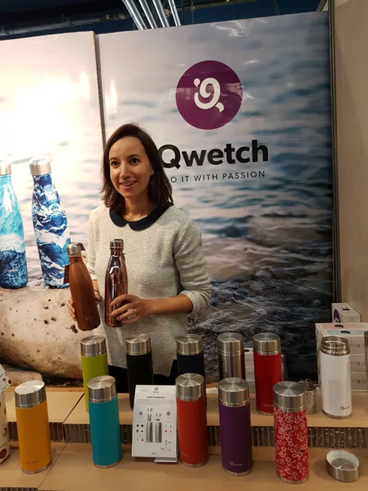 Salon bio Qwetch avec une exposante