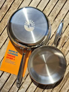 2 poêles inox 18/10 pranacook