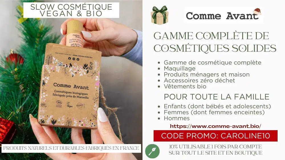 Comme avant Noël code promo caroline10