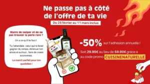 50% de remise sur l'adhésion La Fourche avec le code CUISINENATURELLE