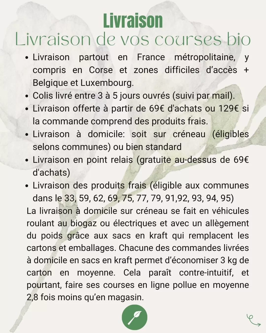 Livraison La fourche