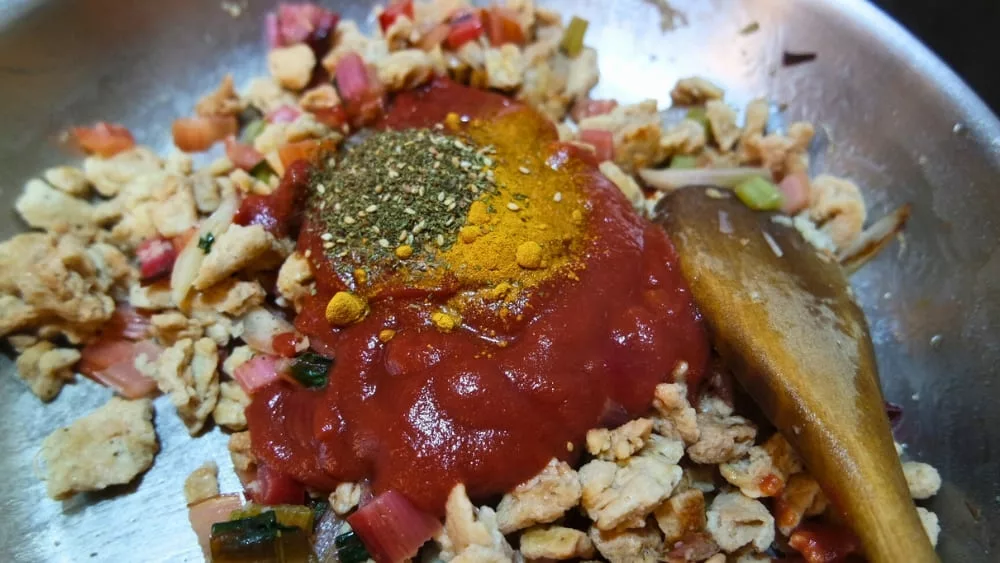 BLOG Hachis Parmentier Vegan aux légumes d'hiver (10) protéines de soja texturé purée de tomate et épices