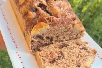 Banana bcake pépites chocolat coupé en deux