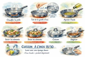 cuisson à l'inox 18/10 mode d'emploi et entretien
