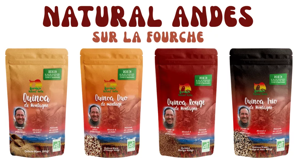 4 sachets de quinoa de Natural Andes sur La Fourche code promo CUISINENATURELLE