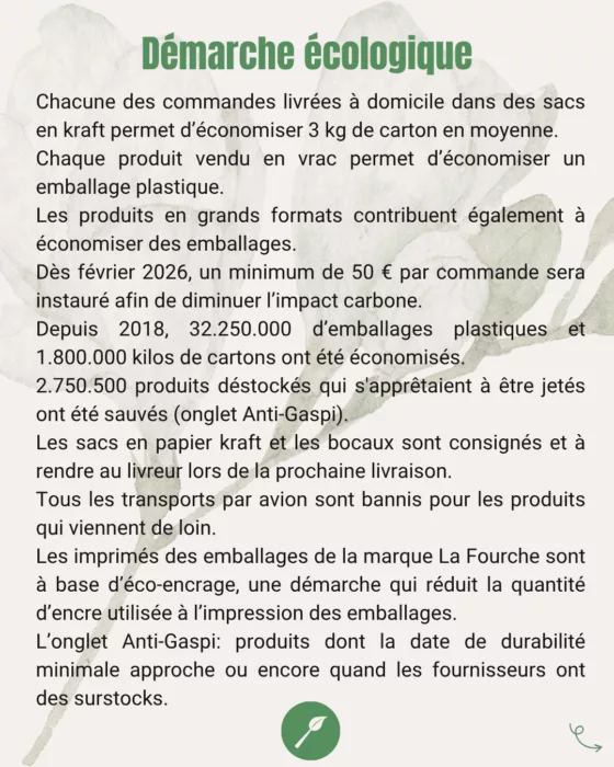 Démarche écologique La fourche
