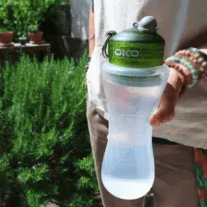 OKO Gourde filtrante 1L Vert + filtre inclus avec eau