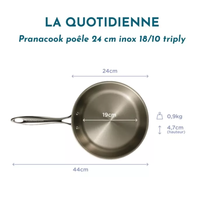 Pranacook La Quotidienne 24 cm inox 1810 triply