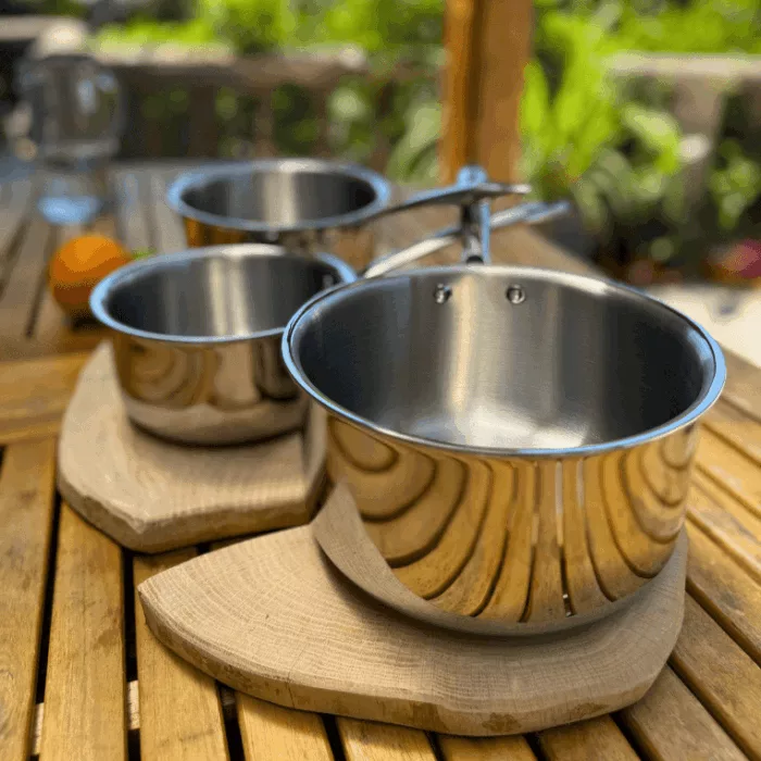 Pranacook Set de 3 Casseroles 16 18 20cm inox 1810 triply 1