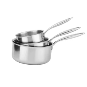 Pranacook Set de 3 Casseroles 16 18 20cm inox 1810 triply