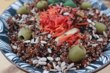 Recette salade quinoa carottes râpées, betterave et fenouil
