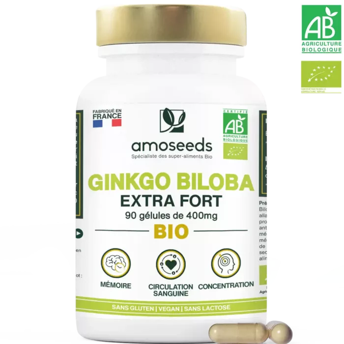 Amoseeds Ginkgo Biloba Bio 90 gélules