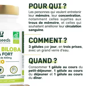 Amoseeds Ginkgo Biloba Bio posologies