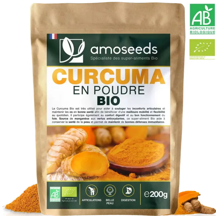 Amoseeds curcuma en poudre bio