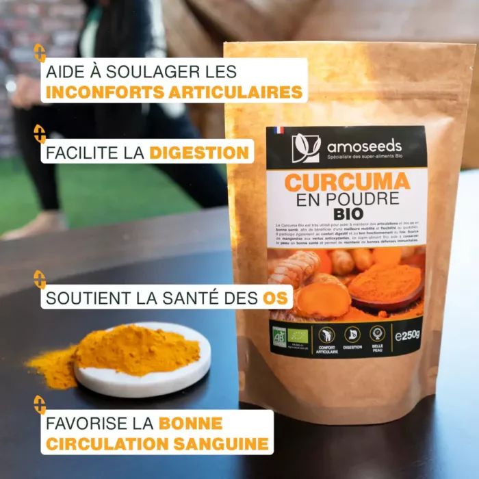 Amoseeds Curcuma bio en poudre