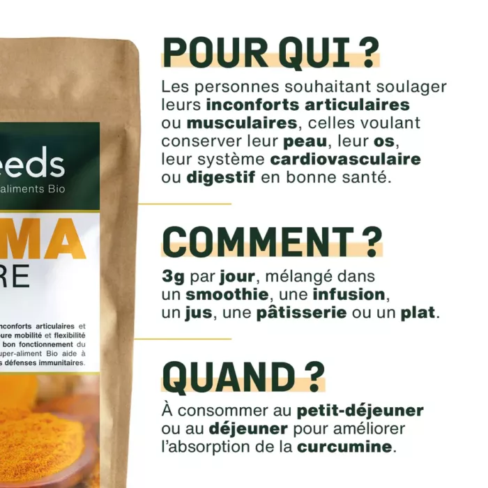 Amoseeds Curcuma bio en poudre