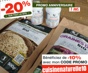Amoseeds Anniversaire 20% + code CUISINENATURELLE10 = 28% de réduction