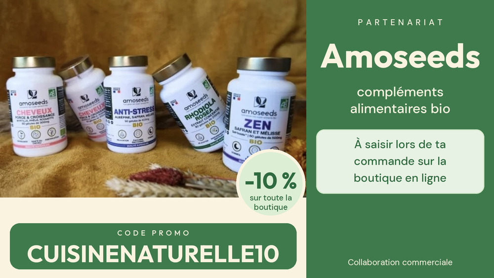 Amoseeds code promo cuisinenaturelle10
