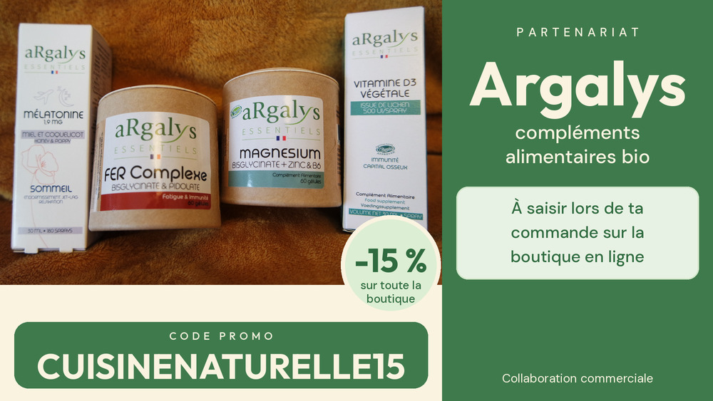 Argalys code promo cuisinenaturelle15